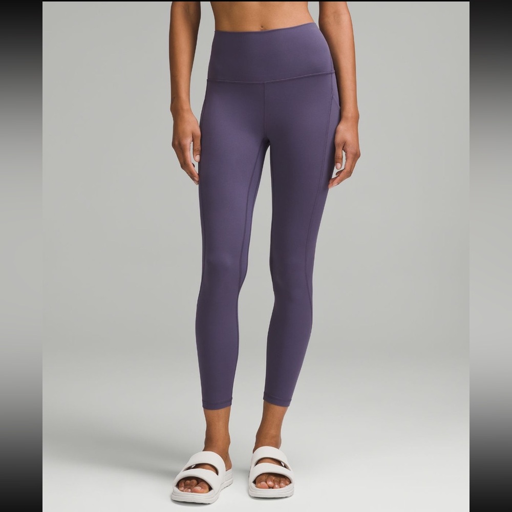 Lululemon Align High Rise Pant 25” Pockets size 6 Nightfall 128$ retail
